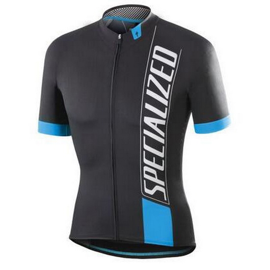 2016 Abbigliamento Ciclismo Specialized Nero Bianco Blu Manica Corta e Salopette