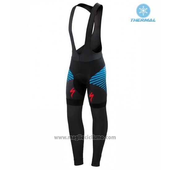 2016 Abbigliamento Ciclismo Specialized Nero e Blu Manica Lunga e Salopette