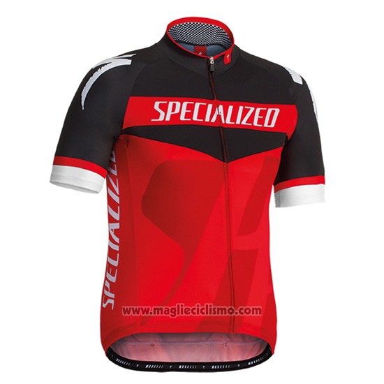 2016 Abbigliamento Ciclismo Specialized Nero e Rosso Manica Corta e Salopette