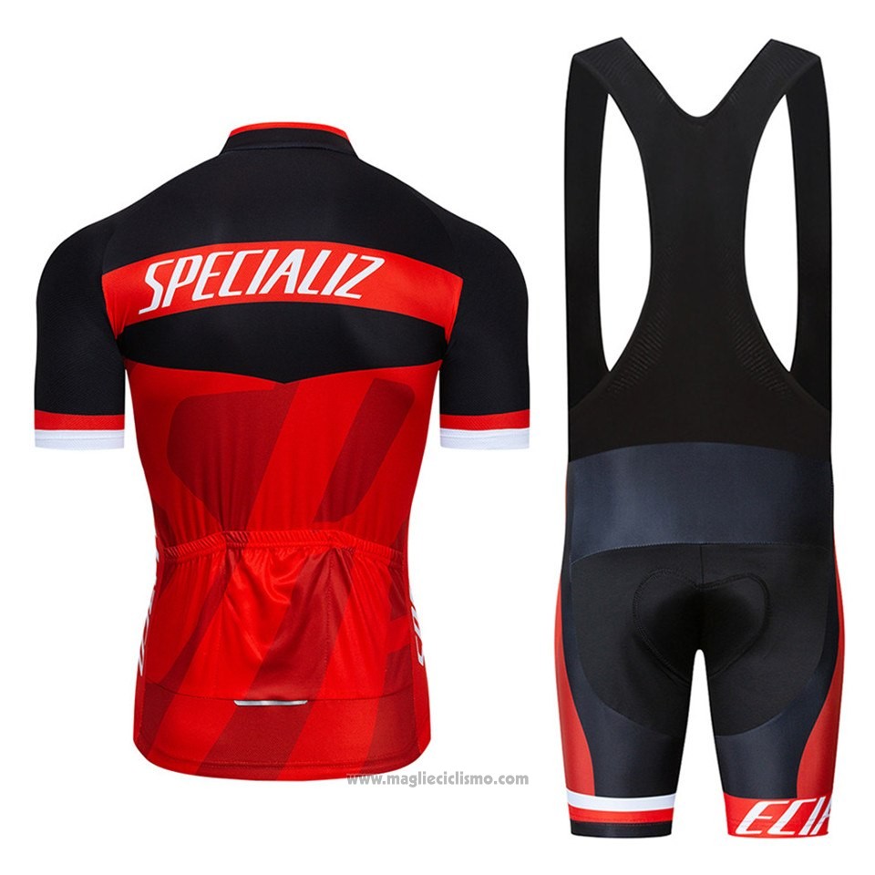 2016 Abbigliamento Ciclismo Specialized Nero e Rosso Manica Corta e Salopette