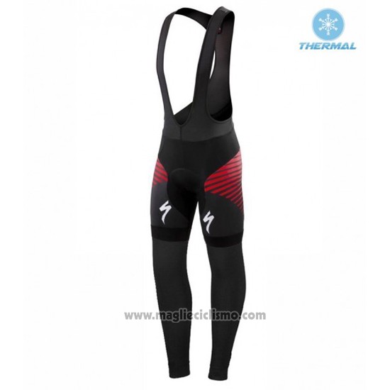 2016 Abbigliamento Ciclismo Specialized Rosso e Bianco Manica Lunga e Salopette
