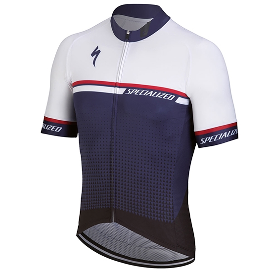 2018 Abbigliamento Ciclismo Specialized Bianco Viola Manica Corta e Salopette