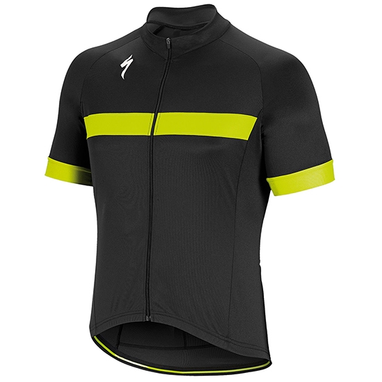 2018 Abbigliamento Ciclismo Specialized Nero Bianco Giallo Manica Corta e Salopette