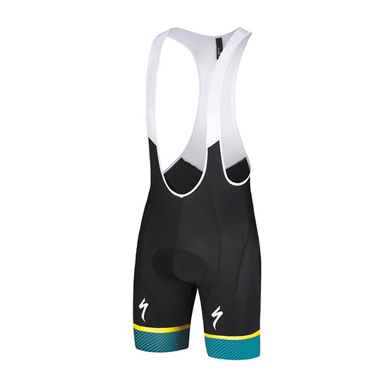 2018 Abbigliamento Ciclismo Specialized Nero Blu Giallo Manica Corta e Salopette