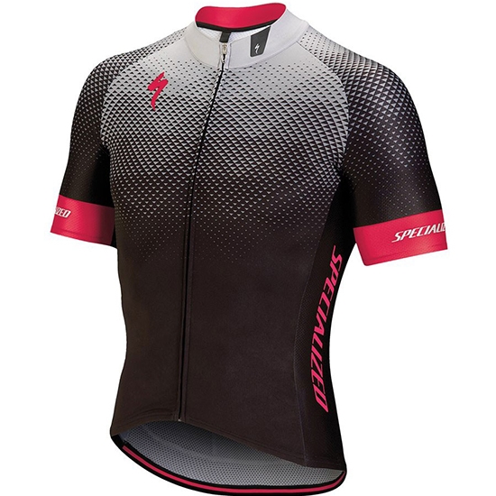 2018 Abbigliamento Ciclismo Specialized Nero Grigio Rosa Manica Corta e Salopette