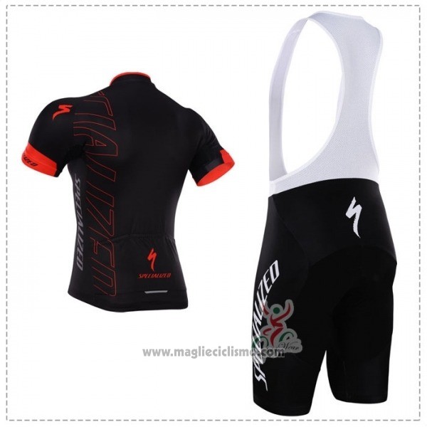 2018 Abbigliamento Ciclismo Specialized Nero Rosso Manica Corta e Salopette