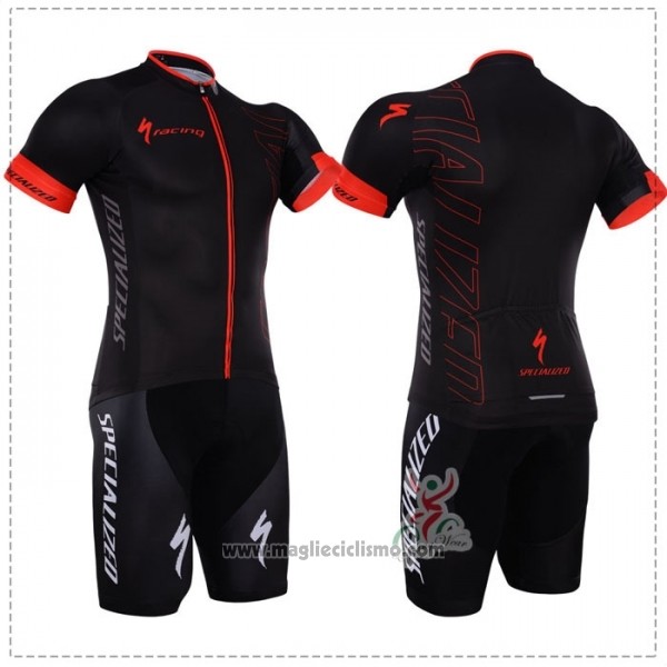 2018 Abbigliamento Ciclismo Specialized Nero Rosso Manica Corta e Salopette