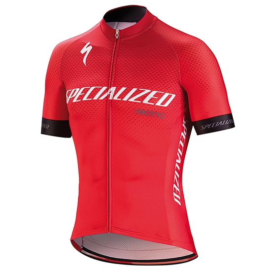 2018 Abbigliamento Ciclismo Specialized Rosso Bianco Nero Manica Corta e Salopette