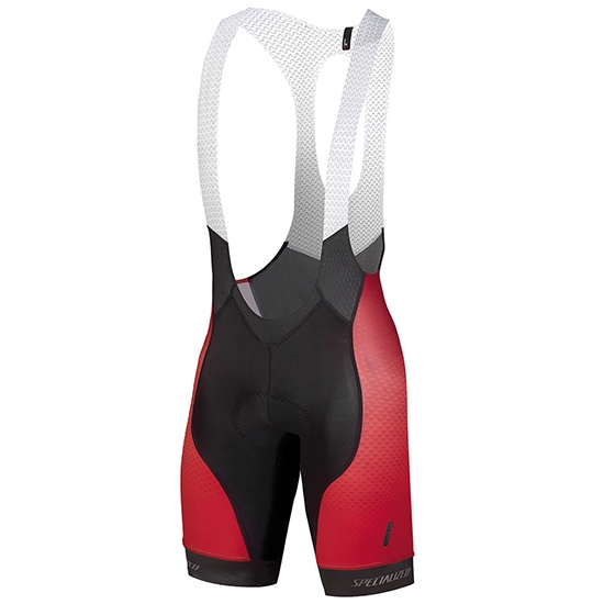 2018 Abbigliamento Ciclismo Specialized Rosso Bianco Nero Manica Corta e Salopette