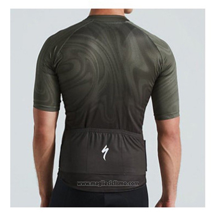 2021 Abbigliamento Ciclismo Specialized Scuro Verde Manica Corta e Salopette
