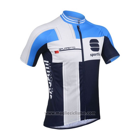 2013 Abbigliamento Ciclismo Sportful Bianco e Celeste Manica Corta e Salopette