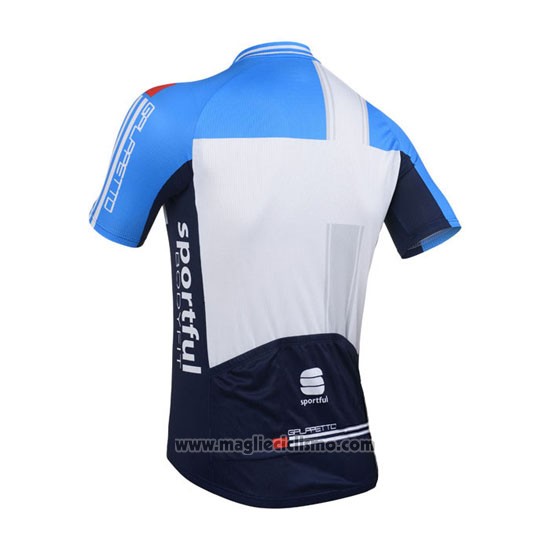 2013 Abbigliamento Ciclismo Sportful Bianco e Celeste Manica Corta e Salopette