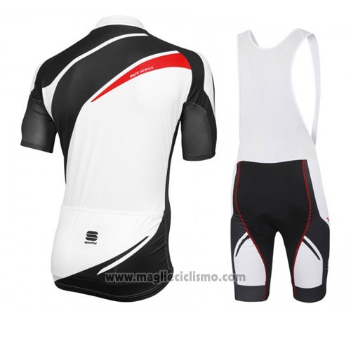 2016 Abbigliamento Ciclismo Sportful Bianco e Nero Manica Corta e Salopette