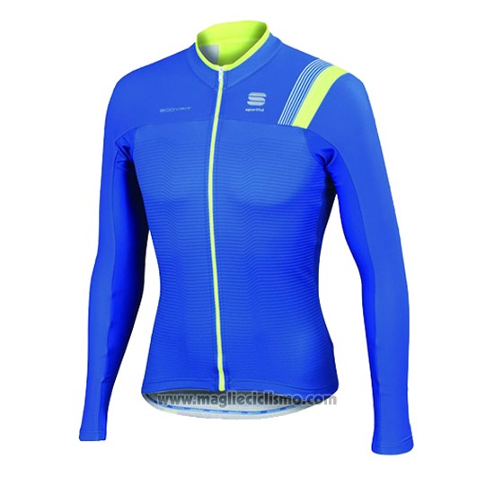 2016 Abbigliamento Ciclismo Sportful Blu e Verde Manica Lunga e Salopette