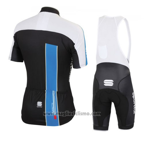 2016 Abbigliamento Ciclismo Sportful Nero Blu Manica Corta e Salopette