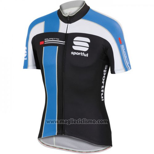 2016 Abbigliamento Ciclismo Sportful Nero Blu Manica Corta e Salopette