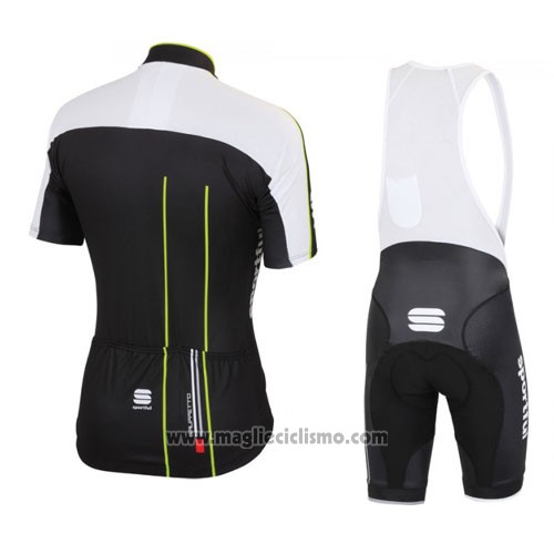2016 Abbigliamento Ciclismo Sportful Nero Verde Manica Corta e Salopette