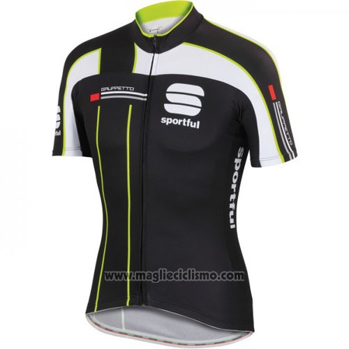 2016 Abbigliamento Ciclismo Sportful Nero Verde Manica Corta e Salopette