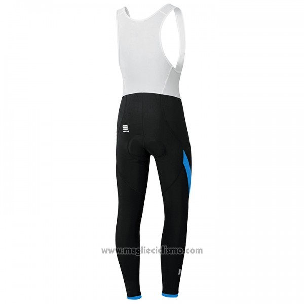 2017 Abbigliamento Ciclismo Sportful Nero Manica Lunga e Salopette