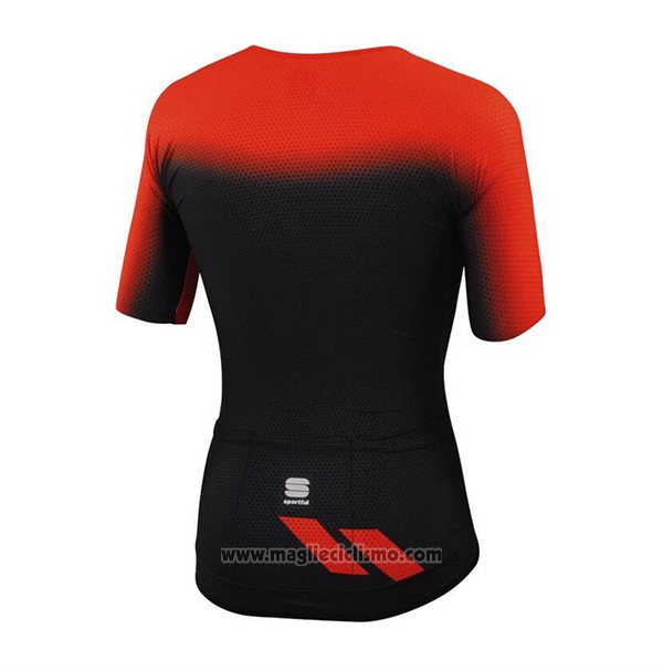 2017 Abbigliamento Ciclismo Sportful Rosso e Nero Manica Corta e Salopette