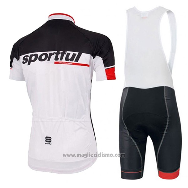 2017 Abbigliamento Ciclismo Sportful Sc Bianco Manica Corta e Salopette