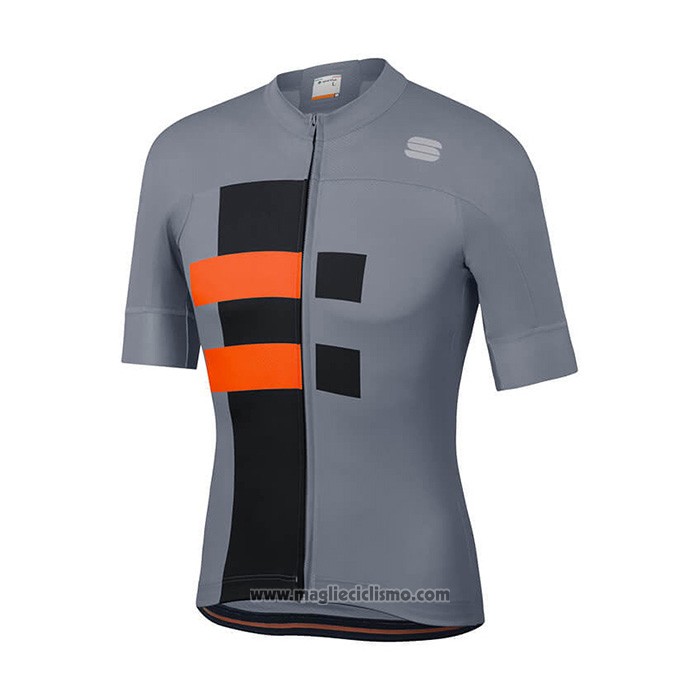 2021 Abbigliamento Ciclismo Sportful Grigio Arancione Manica Corta e Salopette