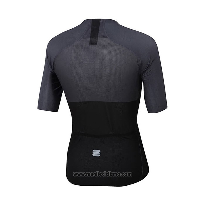 2021 Abbigliamento Ciclismo Sportful Nero Grigio Manica Corta e Salopette