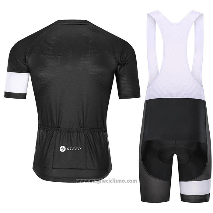 2021 Abbigliamento Ciclismo Steep Nero Manica Corta e Salopette
