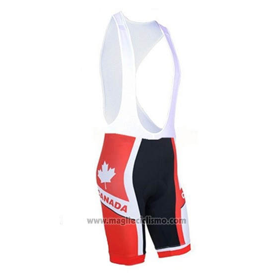 2018 Abbigliamento Ciclismo Canada Arancione e Bianco Manica Corta e Salopette