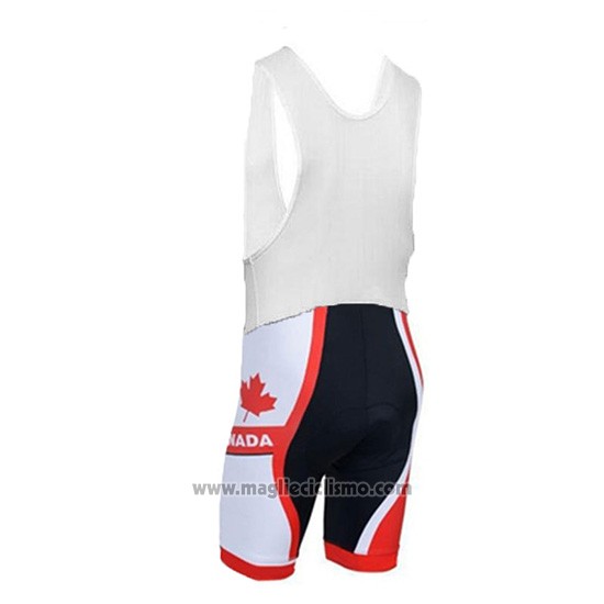 2018 Abbigliamento Ciclismo Canada Arancione e Bianco Manica Corta e Salopette