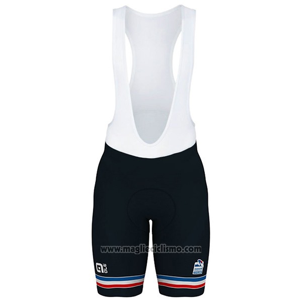 2017 Abbigliamento Ciclismo Francia Nero Manica Corta e Salopette