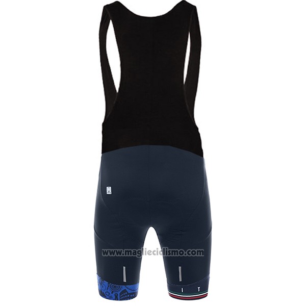 2017 Abbigliamento Ciclismo Italia Nero e Blu Manica Corta e Salopette