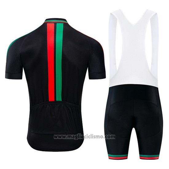 2019 Abbigliamento Ciclismo Portugal Nero Verde Rosso Manica Corta e Salopette
