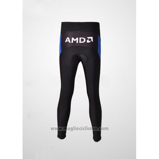 2007 Abbigliamento Ciclismo Trek Nero e Blu Manica Lunga e Salopette Pantaloni