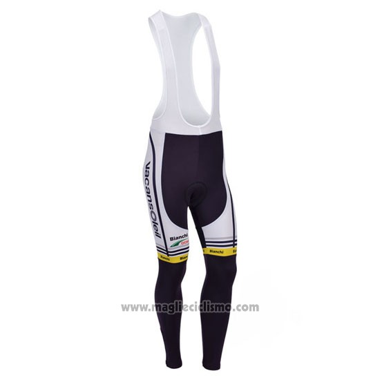 2013 Abbigliamento Ciclismo Vacansoleil Giallo e Blu Manica Lunga e Salopette