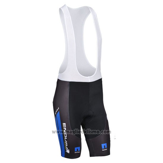 2014 Abbigliamento Ciclismo Netapp Nero e Blu Manica Corta e Salopette