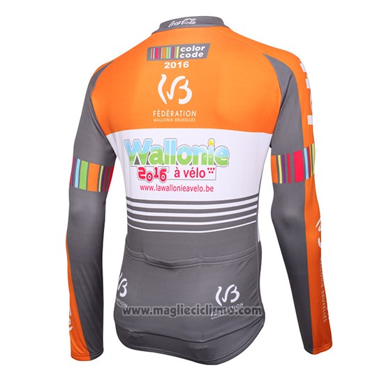 2015 Abbigliamento Ciclismo Color Code Ml Arancione Manica Lunga e Salopette