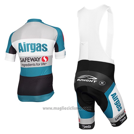 2015 Abbigliamento Ciclismo D3 Devo Airgas Blu e Nero Manica Corta e Salopette