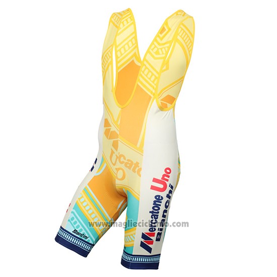 2016 Abbigliamento Ciclismo Mercatone Uno Giallo Manica Corta e Salopette