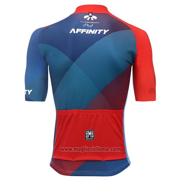 2017 Abbigliamento Ciclismo Affinity Bianco e Blu Manica Corta e Salopette