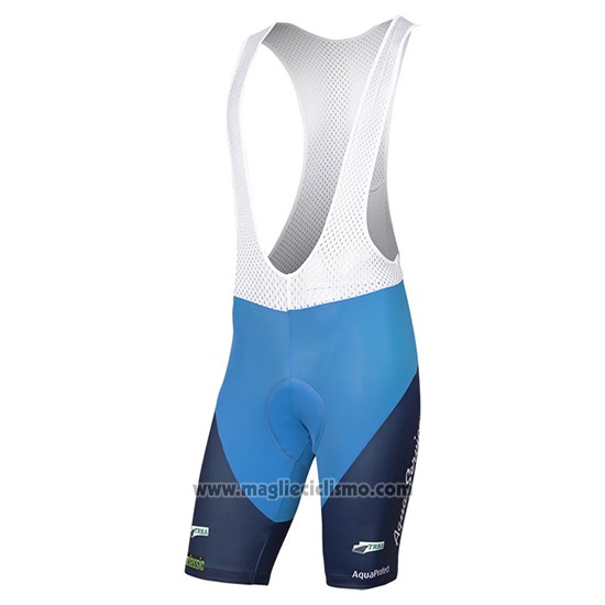 2017 Abbigliamento Ciclismo Ago Aqua Service Blu Manica Corta e Salopette