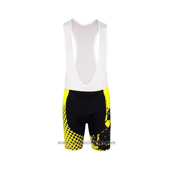 2017 Abbigliamento Ciclismo Aogda Nero e Giallo Manica Corta e Salopette