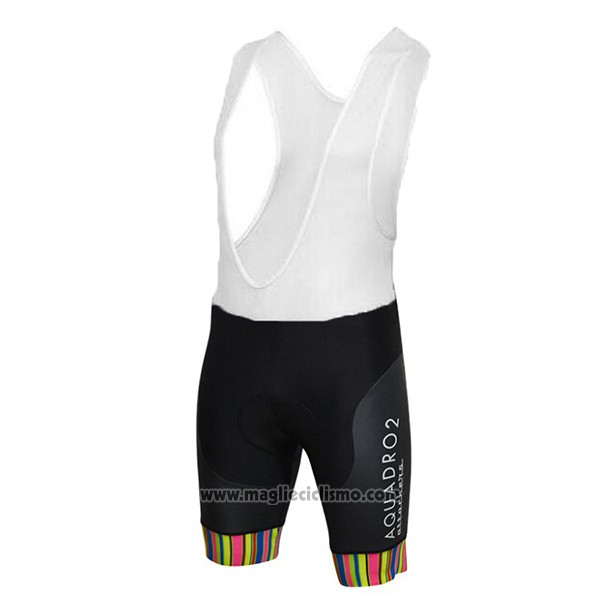 2017 Abbigliamento Ciclismo Aquadro Attackers Bianco Manica Corta e Salopette