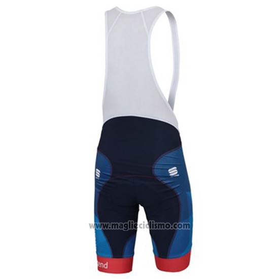 2017 Abbigliamento Ciclismo Dolomiti Superbike Blu Manica Corta e Salopette