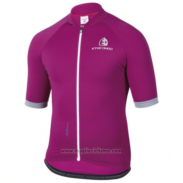 2017 Abbigliamento Ciclismo Etxeondo Entzun Viola Manica Corta e Salopette