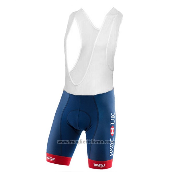 2017 Abbigliamento Ciclismo Great Britain Blu e Bianco Manica Corta e Salopette