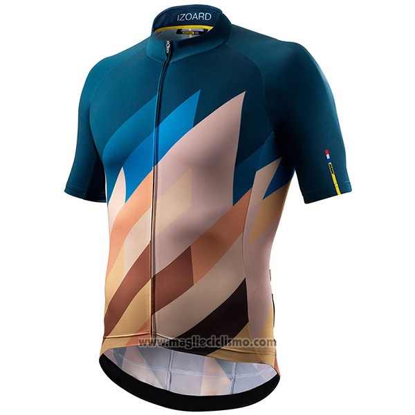 2017 Abbigliamento Ciclismo Izoaro Marrone Manica Corta e Salopette