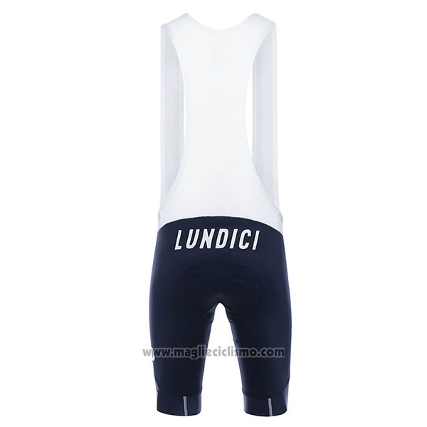 2017 Abbigliamento Ciclismo Lundici Nero e Blu Manica Corta e Salopette