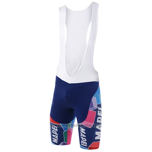 2017 Abbigliamento Ciclismo Mapei Blu Manica Corta e Salopette