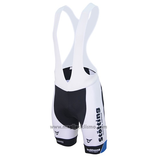 2017 Abbigliamento Ciclismo Stolting Bianco e Blu Manica Corta e Salopette